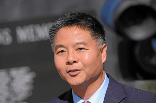 State Senator Ted Lieu does a television interview in Torrance. Photo by Brad Graverson/The Daily Breeze 01/31/14